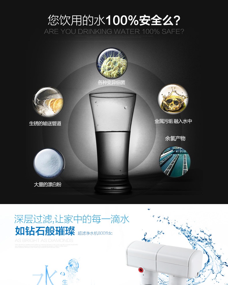 美国怡口超滤纯水机800FFDC