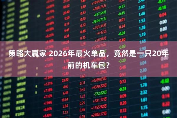 策略大赢家 2026年最火单品,竟然是一只20年前的机车包?